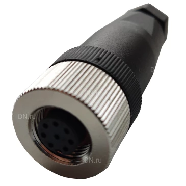 Разъем LANBAO QE12-N8F для датчиков, прямой, 250В, IP67, материал корпуса - пластик