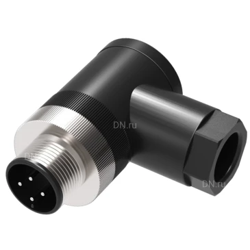 Разъем LANBAO QE12-W4G для датчиков, угловой, 250В, IP67, материал корпуса - пластик