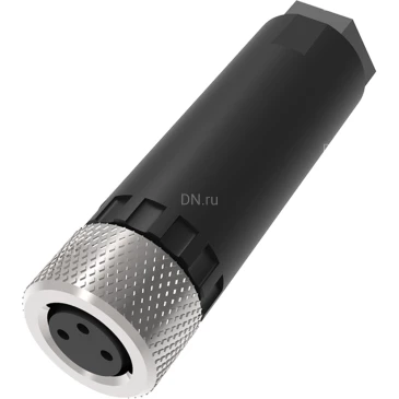 Разъем LANBAO QE8-N3F для датчиков, прямой, 60В, IP67, материал корпуса - пластик