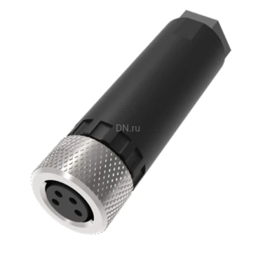 Разъем LANBAO QE8-N4F для датчиков, прямой, 60В, IP67, материал корпуса - пластик