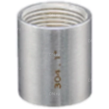 Муфта LEADTEK 1/2″ Ду15 Ру16, корпус - нержавеющая сталь AISI304 (CF8), присоединение - внутренняя / внутренняя резьба