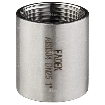 Муфта LEADTEK 1 1/2″ Ду40 Ру16, корпус - нержавеющая сталь AISI304 (CF8), присоединение - внутренняя / внутренняя резьба