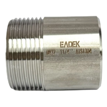 Ниппель LEADTEK 1 1/2″ Ду40 Ру16 приварной, корпус - нержавеющая сталь AISI304 (CF8), присоединение - наружная резьба / под приварку