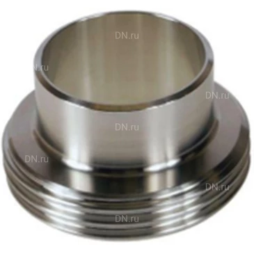 Штуцер резьбовой LEADTEK 3″ Ду80, корпус - нержавеющая сталь AISI304 (CF8), присоединение - наружная резьба, DIN 11851