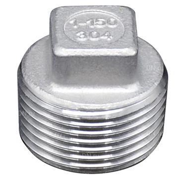 Заглушка LEADTEK 1″ Ду25 Ру16 четырехгранная, корпус - нержавеющая сталь AISI304 (CF8), присоединение - наружная резьба