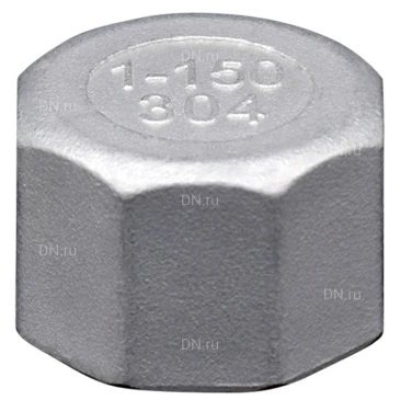 Заглушка LEADTEK 3/4″ Ду20 Ру16 восьмигранная, корпус - нержавеющая сталь AISI304 (CF8), присоединение - внутренняя резьба