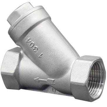 Фильтр сетчатый LEADTEK 3/8″ Ду10 Ру16 муфтовый, Y-образный, корпус - нержавеющая сталь AISI304 (CF8)