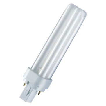 Лампа люминесцентная LEDVANCE DULUX D, мощность - 13 Вт, цоколь - G24d-1, световой поток - 900 лм, цветовая температура - 4000 K