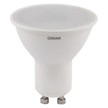 Лампа светодиодная LEDVANCE LED Value LVPAR1660 матовая, мощность - 7 Вт, цоколь - GU10, световой поток - 560 лм, цветовая температура - 3000 K, форма - софит