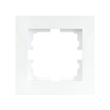 Рамка LEZARD Vesna 1П 1 пост горизонтальная, степень защиты IP20, корпус - пластик, цвет - белый