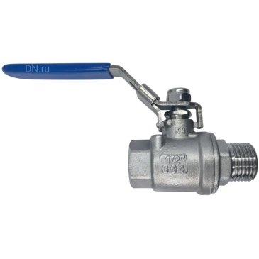 Кран шаровой Lotar LTR-TB25/4 1″ Ду25 Ру64 полнопроходной, двухсоставной, резьбовой, наружная/внутренняя резьба, корпус - нержавеющая сталь AISI 304 (CF8), уплотнение - PTFE, управление - рукоятка-рычаг Кран шаровой Lotar LTR-TB25/4 1″ Ду25 Ру64 полнопроходной, двухсоставной, резьбовой, наружная/внутренняя резьба, корпус - нержавеющая сталь AISI 304 (CF8), уплотнение - PTFE, управление - рукоятка-рычаг