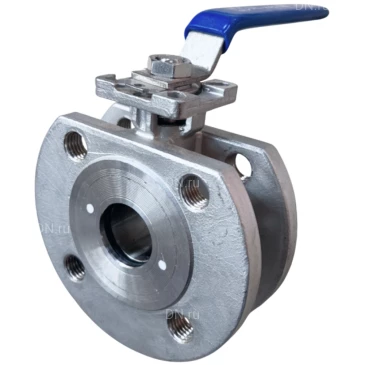 Кран шаровой Lotar LTR-TM50/4 Ду50 Ру16 полнопроходной, односоставной, фланцевый, корпус - нержавеющая сталь AISI 304 (CF8), уплотнение - PTFE+C, управление - рукоятка-рычаг