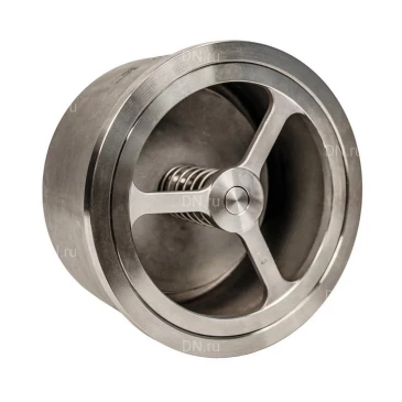 Клапан обратный MATICA UV400 UV444-DN125-4.0-300-4(W) Ду125 Ру40 межфланцевый, пружинный, без проушин, корпус - нержавеющая сталь CF8M, диск - нержавеющая сталь AISI316