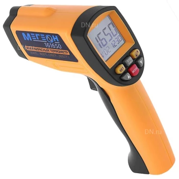 Пирометр (термометр) МЕГЕОН 161650 цифровой инфракрасный, промышленный, температурный диапазон 200-1650°С