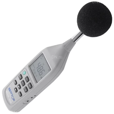 Шумомер (измеритель уровня шума) МЕГЕОН 92020, диапазон измерений - 30-130дБ(А), погрешность - 1дБ, диапазон частот - 31-8000Гц