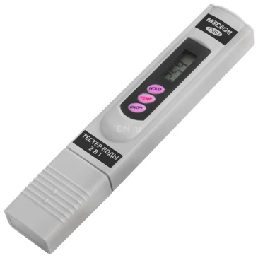 Термометр солемер МЕГЕОН 17003 цифровой, тестер воды TDS метр 2в1, температурный диапазон 0.1-50°С