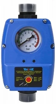 Регулятор давления Vodotok ЭДД-59-Р электронный, присоединение - G1″, стартовое давление - 1-6бар, максимальное давление - 10бар, кабель с вилкой, кабель с розеткой