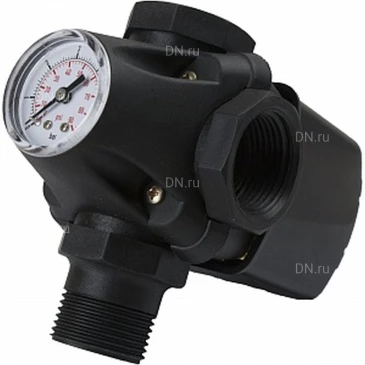 Регулятор давления Vodotok РС-2В с манометром, присоединение - НВВ1″, стартовое давление - 1.37-2.8бар, максимальное давление - 2.8бар, без кабеля