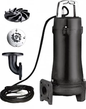 Насос фекальный LEO 50SWP12-30-4L/QG погружной, корпус - чугун, мощность - 4кВт, напор - 30м, производительность - 200л/мин, 380В