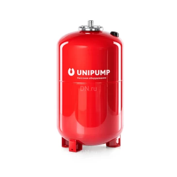 Расширительный бак Unipump РВ 100Н 1″ Ру8 вертикальный, для систем отопления, объем бака - 100л, корпус - углеродистая сталь, подключение - верхнее (БЭЗ)