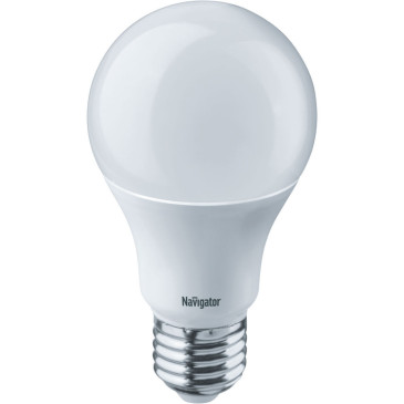 Лампа светодиодная NAVIGATOR NLL-A60 матовая, мощность - 7 Вт, цоколь - E27, световой поток - 560 лм, цветовая температура - 4000 K, форма - грушевидная