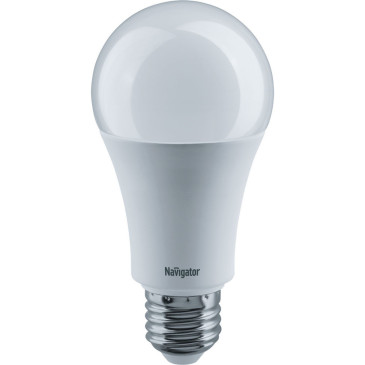 Лампа светодиодная NAVIGATOR NLL-A70/А60 матовая, мощность - 15 Вт, цоколь - E27, световой поток - 1125 лм, цветовая температура - 2700 K, форма - грушевидная