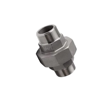 Американка NewKey NK‑AM/M/4 3/8″ Ду10 Ру16 корпус - нержавеющая сталь AISI304 (CF8), присоединение - наружная резьба, уплотнение PTFE