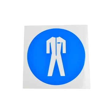 Знак НПО ПУЛЬС M07 «Работать в защитной одежде» на самоклеящейся не светящейся пленке, 200х200мм