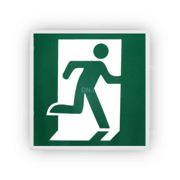 Знак НПО ПУЛЬС E01-02 «Выход здесь (правосторонний)» на самоклеящейся фотолюминесцентной пленке, 200х200мм