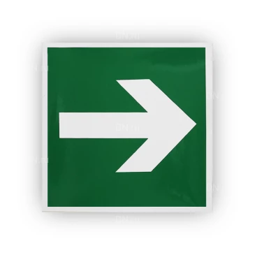 Знак НПО ПУЛЬС E02-01 «Направляющая стрелка» на самоклеящейся фотолюминесцентной пленке, 200х200мм