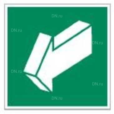 Знак НПО ПУЛЬС E19 «Открывать движением на себя» на самоклеящейся не светящейся пленке, 200х200мм