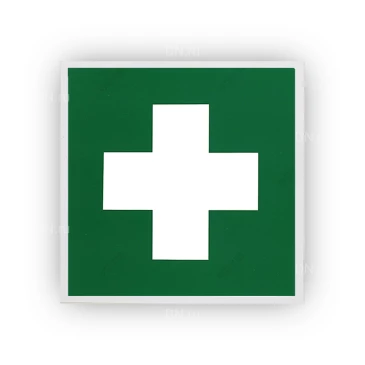Знак НПО ПУЛЬС EC01 «Аптечка первой медицинской помощи» на самоклеящейся не светящейся пленке, 100х100мм