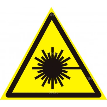 Знак НПО ПУЛЬС W10 «Опасно. Лазерное излучение» на самоклеящейся не светящейся пленке, 200х200мм