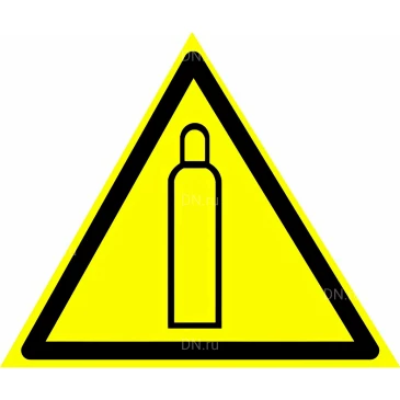 Знак НПО ПУЛЬС W19 «Газовый баллон» на самоклеящейся не светящейся пленке, 200х200мм