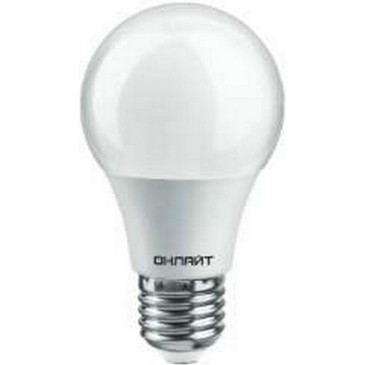 Лампа светодиодная ОНЛАЙТ OLL-A60 матовая, мощность - 25 Вт, цоколь - E27, световой поток - 2100 лм, цветовая температура - 2700 K, форма - грушевидная
