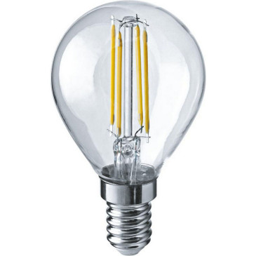 Лампа светодиодная ОНЛАЙТ OLL-F-G45 прозрачная, мощность - 10 Вт, цоколь - E14, световой поток - 1000 лм, цветовая температура - 2700 K, форма - шар