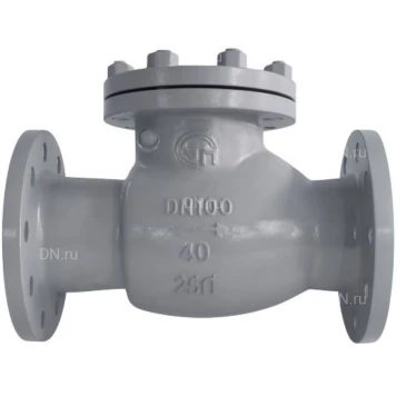 Клапан обратный, поворотный  Победа-30 19нж53нж Ду300 Ру40 фланцевый, корпус - нержавеющая сталь, диск -  нержавеющая сталь, уплотнение - графит