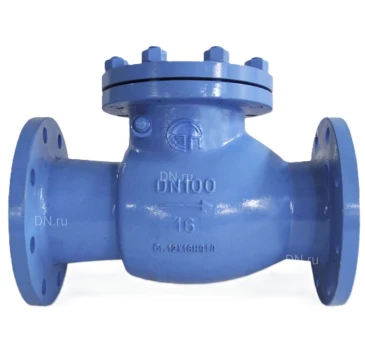 Клапан обратный, поворотный  Победа-30 19нж76нж Ду300 Ру16 фланцевый, корпус - нержавеющая сталь, диск -  нержавеющая сталь, уплотнение - графит