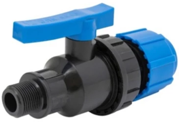 Кран шаровой ПЭ Политэк 25x3/4 Ру16 НР, разъемный