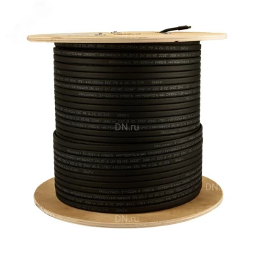 Кабель нагревательный PROCONNECT 40КНС-2ЛП-65/85 UV, саморегулирующийся, тепловая мощность - 40Вт/м, длина - 200м, цвет - черный, 220В