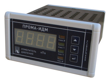 Датчик вакуумметрического и избыточного давления ПРОМА ИДМ-016 ДИВ-Щ 0.25, щитовое исполнение, количество выходных реле - 4, диапазон измерений давлений от ± 0,25 до ± 0,05КПа