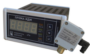 Датчик вакуумметрического и избыточного давления ПРОМА ИДМ-016 ДИВ-ЩВ 0.25, щитовое исполнение с выносным датчиком, количество выходных реле - 4, диапазон измерений давлений от ± 0,25 до ± 0,05КПа