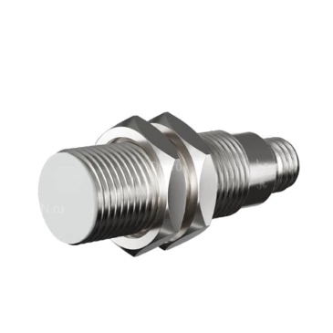 Индуктивный датчик Prompower KJ118-D08NB-DS1248-LY резьбовой, монтаж - заподлицо, расстояние срабатывания - 8мм, тип выходного сигнала - NPN-НЗ, соединение - разъём М12, материал корпуса - никелированная латунь, IP67