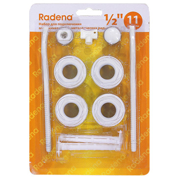 Монтажный комплект Radena 1″х1/2″ Ду25х15, для подключения радиаторов, 11 предметов