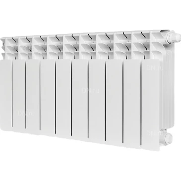 Радиатор биметаллический STOUT Titan Ventil 350 SRB-3320-035010, 420х800мм, теплоотдача - 1640Вт, подключение - нижнее, цвет - белый RAL 9016