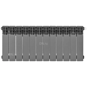 Радиатор биметаллический STOUT Titan Ventil 350 SRB-3320-035012 7024, 420х960мм, теплоотдача - 1968Вт, подключение - нижнее, цвет - графит RAL 7024