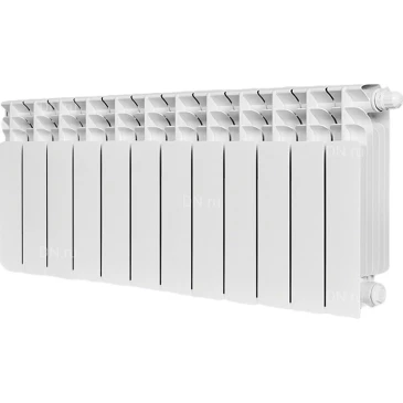 Радиатор биметаллический STOUT Titan Ventil 350 SRB-3320-035012, 420х960мм, теплоотдача - 1968Вт, подключение - нижнее, цвет - белый RAL 9016
