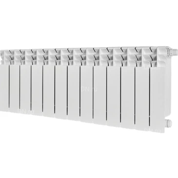 Радиатор биметаллический STOUT Titan Ventil 350 SRB-3320-035013, 420х1040мм, теплоотдача - 2132Вт, подключение - нижнее, цвет - белый RAL 9016