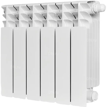 Радиатор биметаллический STOUT Titan Ventil 350 SRB-3320-035006, 420х480мм, теплоотдача - 984Вт, подключение - нижнее, цвет - белый RAL 9016