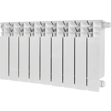 Радиатор биметаллический STOUT Titan Ventil 350 SRB-3320-035009, 420х720мм, теплоотдача - 1476Вт, подключение - нижнее, цвет - белый RAL 9016